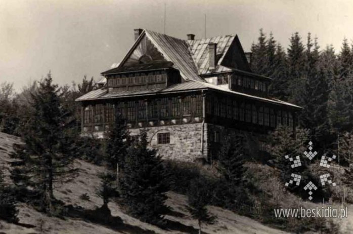 Tourists Mountain Shelter on Mount Stożek